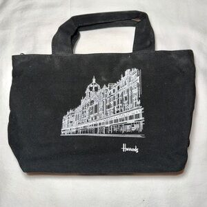 Harrods Black Canvas Tote Bag